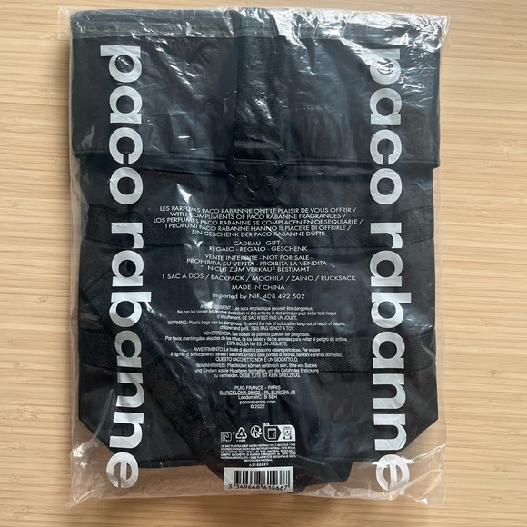 Authentic Paco Rabanne Black Backpack - Picture 3 of 4